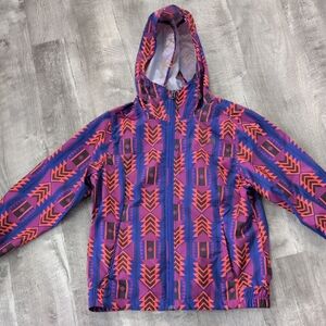 The North Face Multicolor Patterned Rain Jacket Size Women's Small